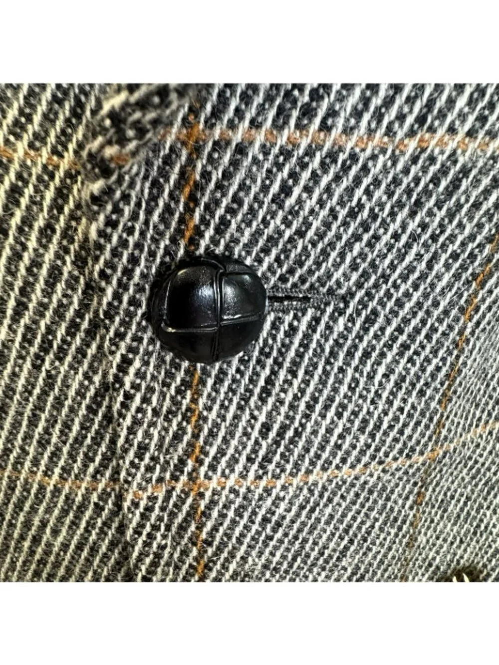 VTG 60s Croydon Promenade Tweed Wool Overcoat Mens L Double Breasted Windowpane